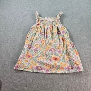 Lauren Conrad Smocked Floral Print Baby Doll Tank Top XS Smocked